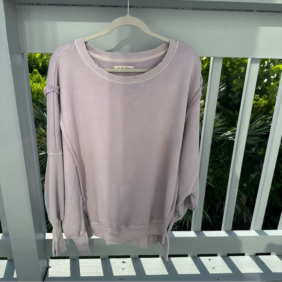 We The Free Tops - FREE PEOPLE 🆓💜We The Free Camden Sweatshirt Size small Oversized